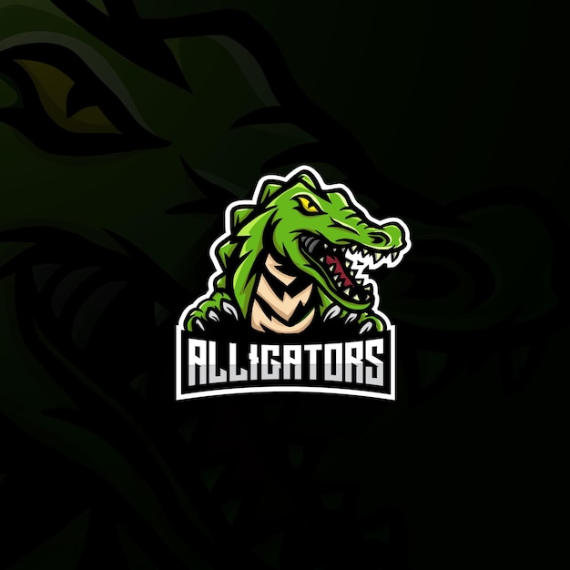 Alligator mascot esport logo.