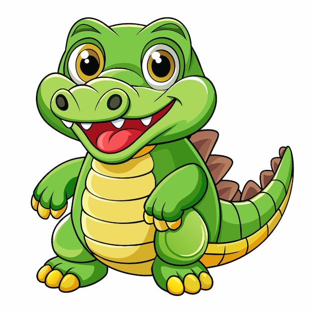 Alligator smiles vector kawaii