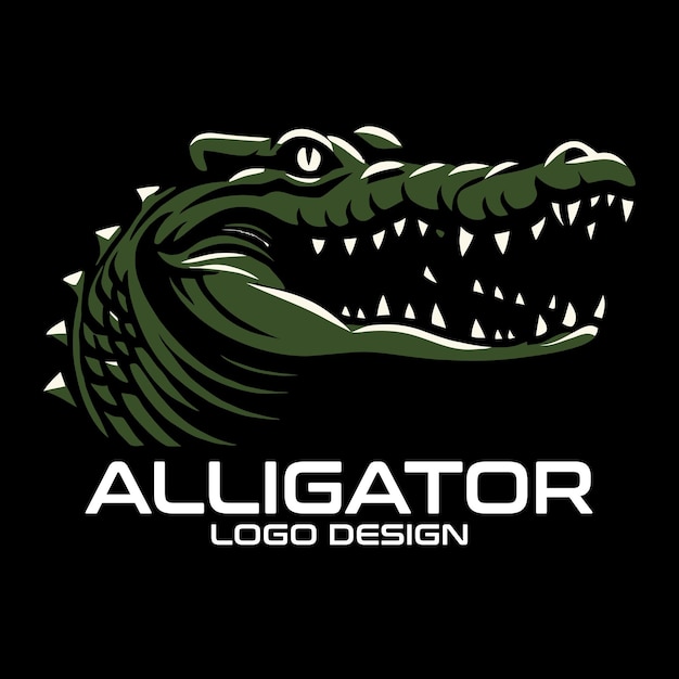 Vector alligator vector logo design