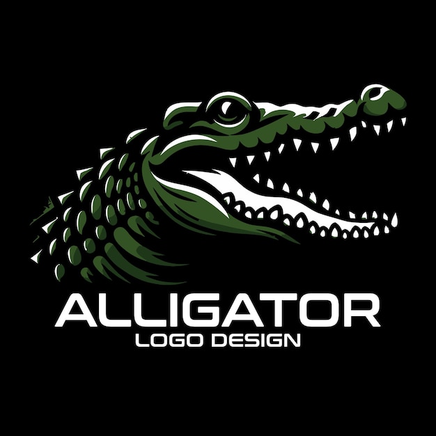 Vector alligator vector logo design