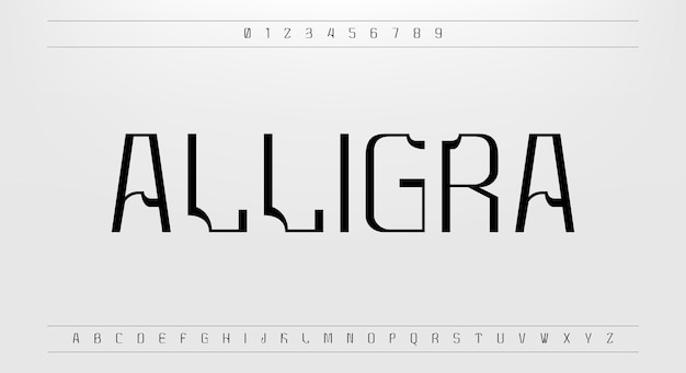 alligra a modern digital typeface with combination of square and rounded corners