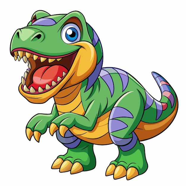 Allosaurus dinosaur laughs vector kawaii