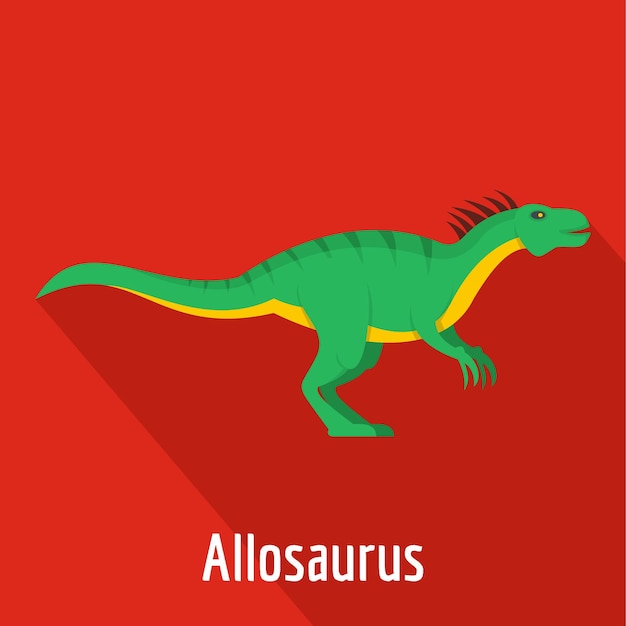 Allosaurus icon Flat illustration of allosaurus vector icon for web