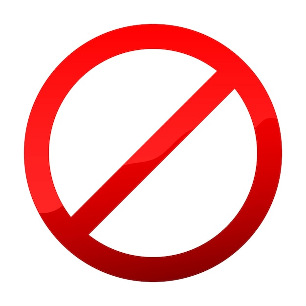 Not Allowed sign Vector illustration