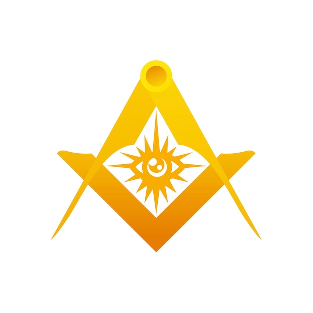 Allseeing eye Pyramid and Allseeing eye Freemasonry Masonic Symbol