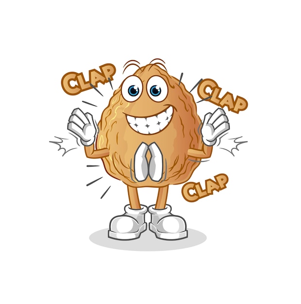 Almond applause illustration character vector