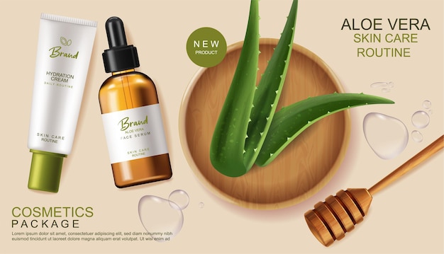 Aloe Vera cosmetics realistic