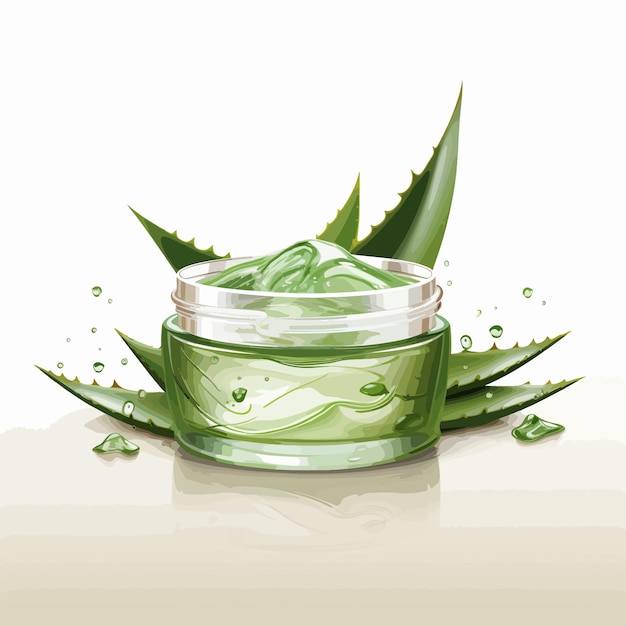 Aloe Vera gel vector illustration