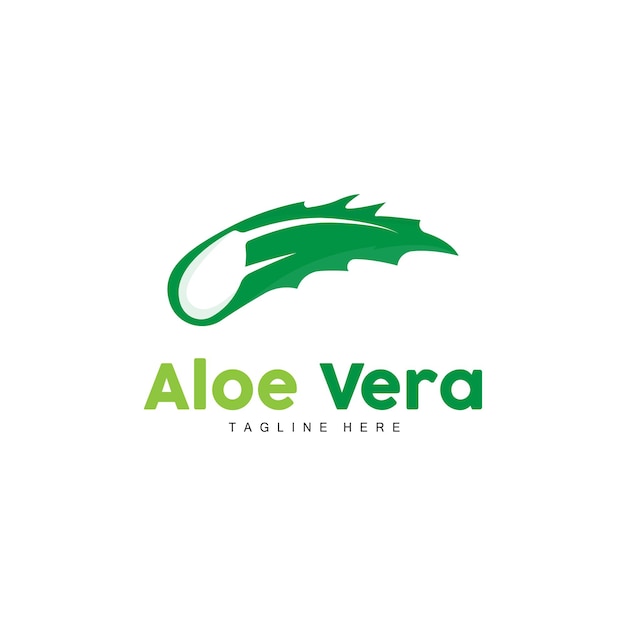 Aloe Vera Logo Green Plant Design Traditional Medicine And Skin Care Plant Vector Hair Care Symbol Icon Illustration