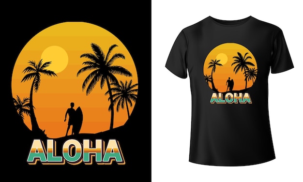 Aloha sunset TShirt design