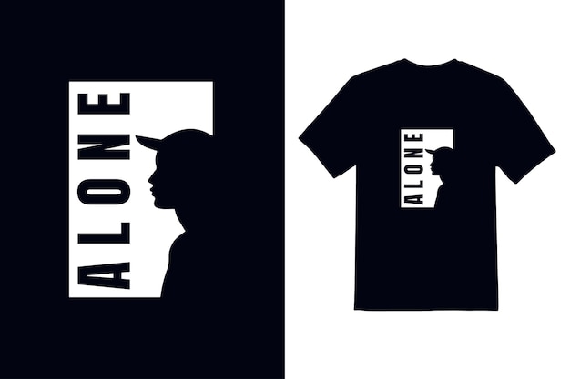 alone typeface t shirt design template