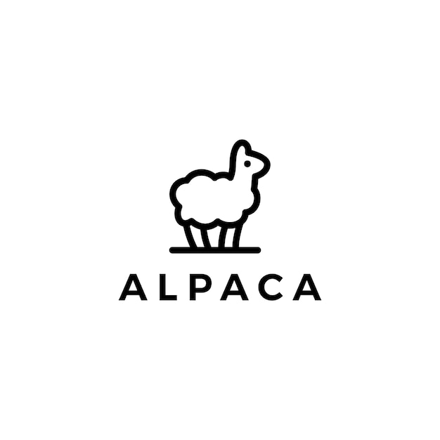 Alpaca llama logo 