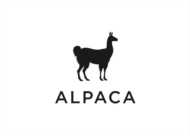 alpaca logo design vector illustration