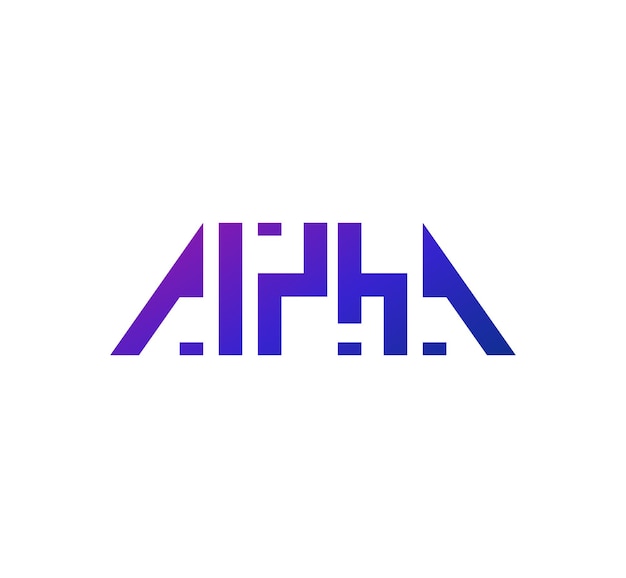 Alpha logo in minimal design