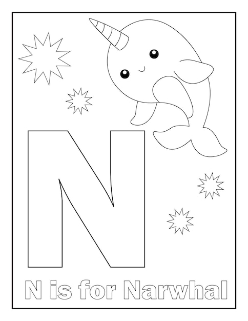 alphabet coloring pages for kids