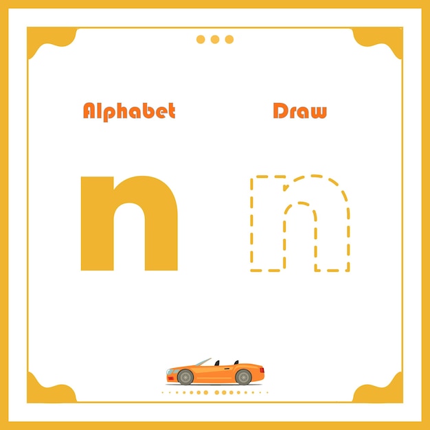 Alphabet drawing for kids preschool alphabet illustration for kids learning activity back to school