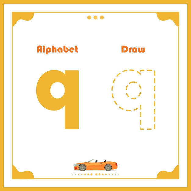 Alphabet drawing for kids preschool alphabet illustration for kids learning activity back to school