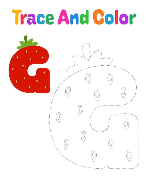 Alphabet G tracing worksheet for kids