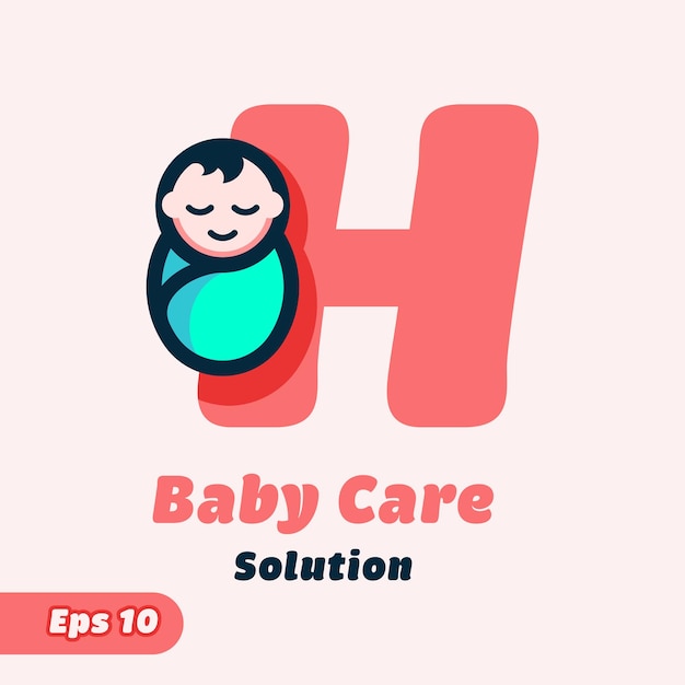 Alphabet H Baby Care Logo