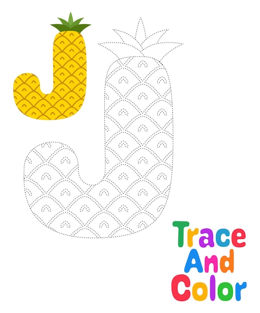 Alphabet J tracing worksheet for kids