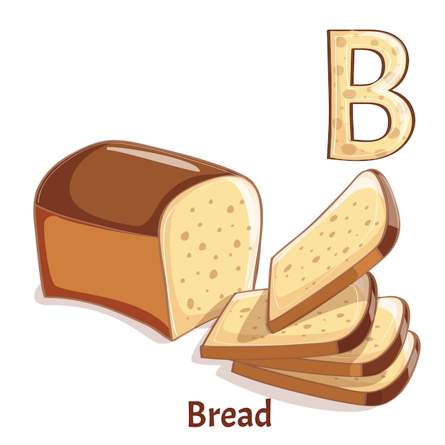 Alphabet letter B of Bread