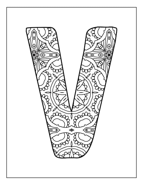 Alphabet Letter Coloring Page for KDP Interior