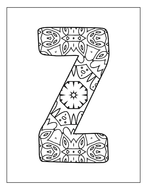 Alphabet Letter Coloring Page for KDP Interior