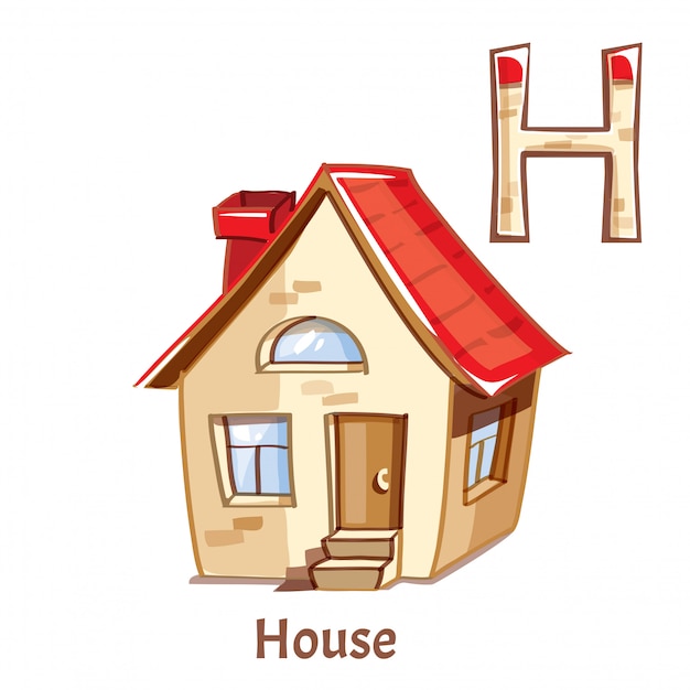 Alphabet, letter H of House