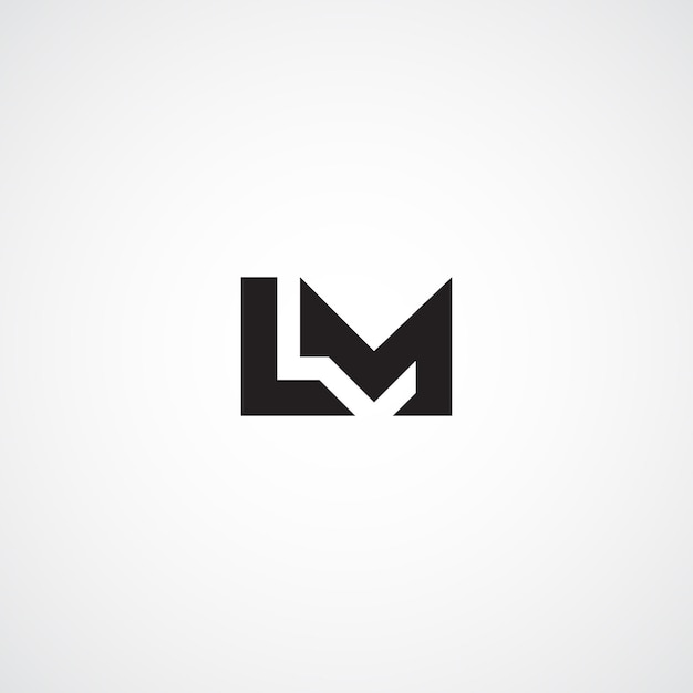 Vector alphabet letter lm ml icon logo vector