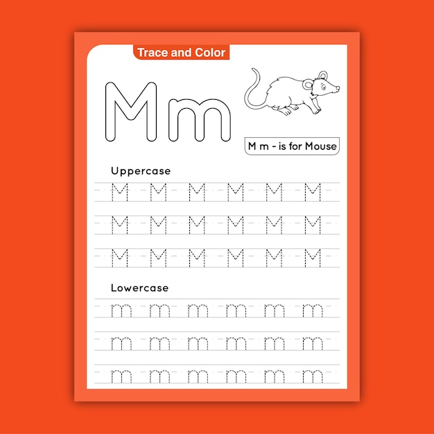 Vector alphabet letter tracing workbooks