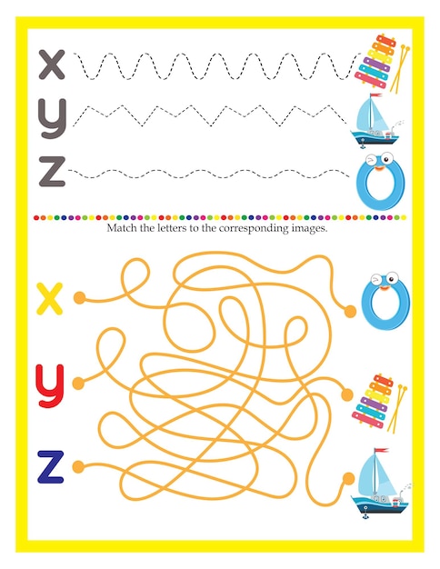 Alphabet Letter Tracing Worksheet for Kids