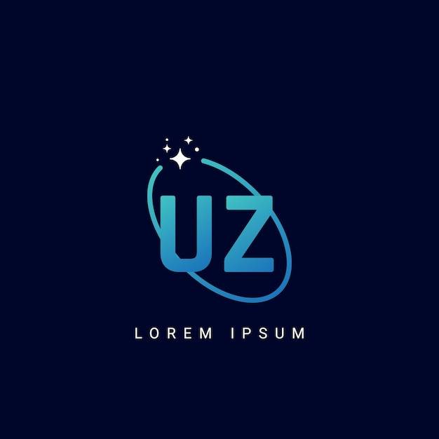 Alphabet letter UZ ZU unique logo vector template illustration