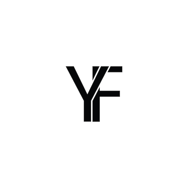 alphabet letters icon logo YF monogram