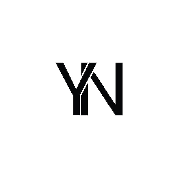 alphabet letters icon logo YN monogram