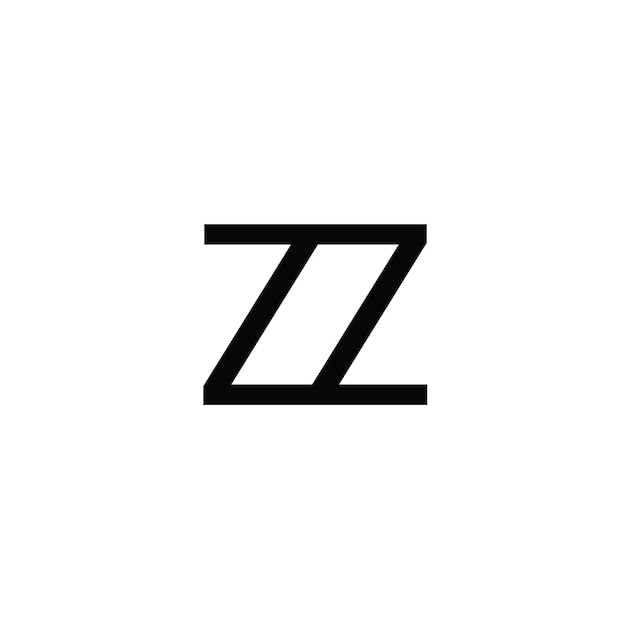 alphabet letters icon logo ZZ monogram