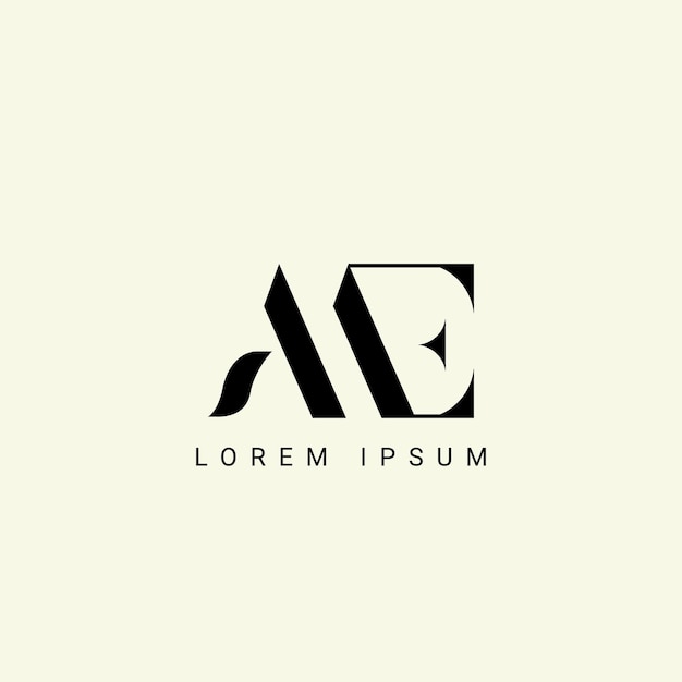 Alphabet ME and EM illustration monogram vector logo template