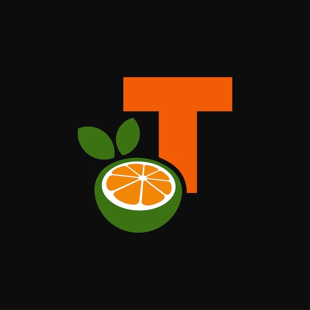 Alphabet Orange T Logo