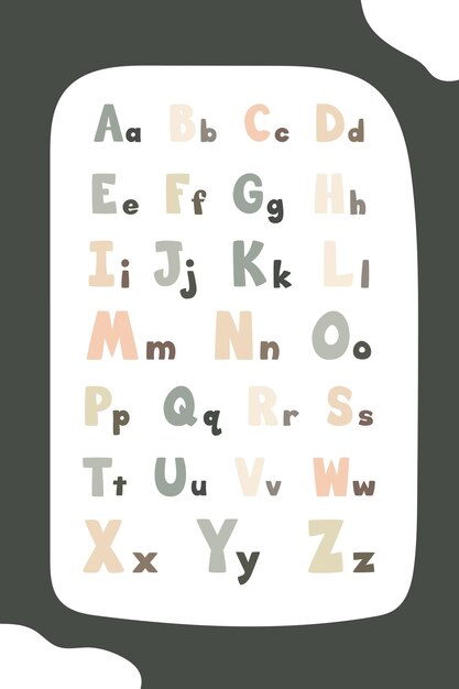 Alphabet Poster, ABC Prints, Printable Alphabet Poster Educational Wall Art Homeschool Decoration