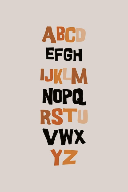 Alphabet Poster Printable Educational Wall Art Homeschool Decoration