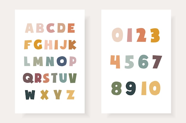 Alphabet Poster Printable Educational Wall Art Homeschool Decoration