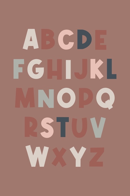 Alphabet Poster Printable Educational Wall Art Homeschool Decoration