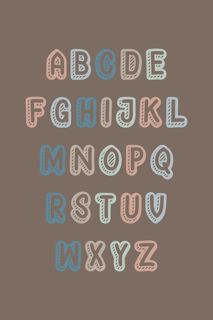 Alphabet Poster Printable Educational Wall Art Homeschool Decoration