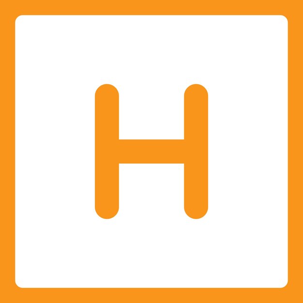 Vector alphabet shapes h