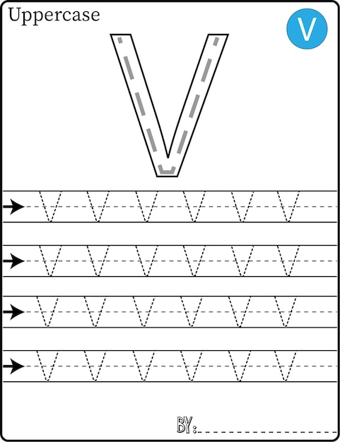 ALPHABET TRACING LETTERS STEP BY STEP A-Z Write the letter Alphabet Writing lesson for children