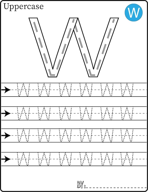 ALPHABET TRACING LETTERS STEP BY STEP A-Z Write the letter Alphabet Writing lesson for children