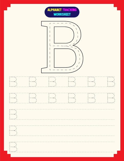 Alphabet Tracing Worksheet With Letter B