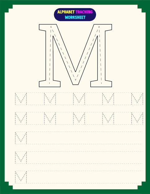 Alphabet Tracing Worksheet With Letter M