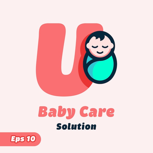 Alphabet U Baby Care Logo