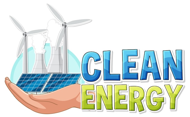 Alternative clean energy vector concept