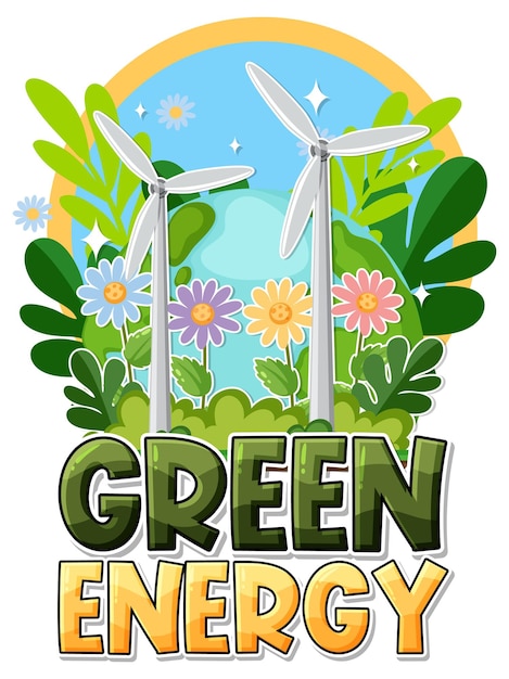 Alternative green energy vector concept